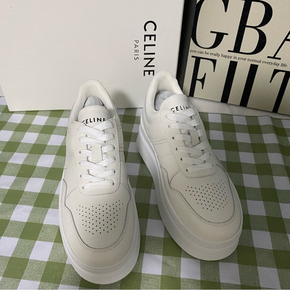 Celine White Platform Athletic Sneakers🫐 - Picture 4 of 9